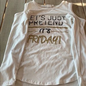 justice long sleeve shoulder shirt 👚